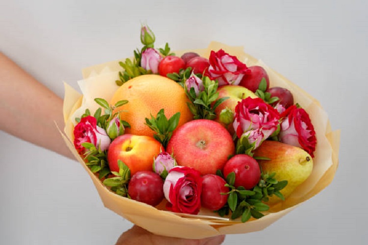 homemade fruit bouquet