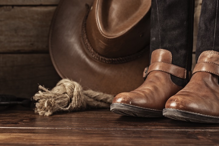 photo of a Western hat and boots